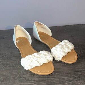 White Braided Sandals